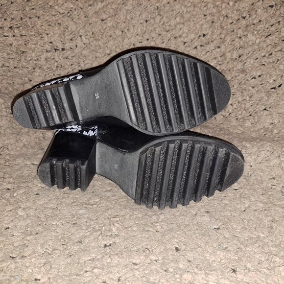 SWEAR LONDON-Roisin-Black/Houndstooth Print Leather Booties-Zip-Sz 39-Near Mint - Picture 8 of 8